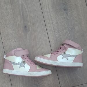 Old Soles Pink and Cream Kids Sneakers